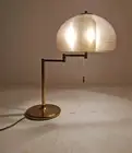 Swiss Brass Mushroom Table Lamp - Statement Furniture Piece Large & Luxurious