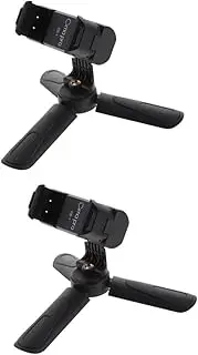 WOONEKY Portable Mini Tripod Stand for Phone Rotation Cellphone Holder Lightweight Design for Home Office and Car Use Compatible with Charging Devices