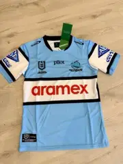 Size Medium Cronulla Sharks NRL Rugby Jersey Blue