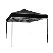Gazebo Pop Up Marquee Outdoor Wedding Tent Kit Black - 3x3m