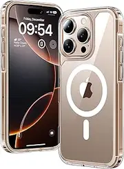 TAURI for iPhone 16 Pro Max Case 6.9", Compatible with MagSafe, Military-Grade Protection, [Anti-Yellowing] Shockproof Transparent Back Magnetic Phone Cover - Clear