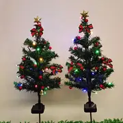 Solar Christmas Tree Lights Decorations Outdoor Solar Powered Christmas Yard Stake Lights
