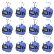 12Pcs Clicker Counter, 4 Digit Mechanical Handheld Tally Click Counter Blue