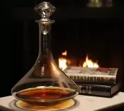SWISS HANDCRAFTED LEAD-FREE CRYSTAL DECANTER, RETAILS $250