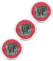 3pcs Electronic Clock Digital Dash Car Clock for Dashboard Timers Shockproof Motorcycle Clock Ram Mechanism Small Digital Clock Motorcycle Mini Clock Abs Plastic Material