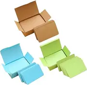 Operitacx Rounded Corner Memo Cards Set of DIY Word Cards Kraft Paper Study Memo Pad Great for Office School