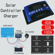 40/50/100A Mppt Solar Panel Charge Controller 12V 24V Regulator Auto Dual USB