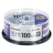 Verbatim 1-Time Recording Blu-ray Disc BD-R XL 100GB 20Sheet VBR520YP20SD4 Japan