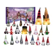 2024 Christmas Gnome Advent Calendar 24 Days Collectible Glowing Gnome Ornaments