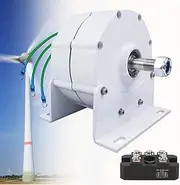 GYDUHYE 12000W Low RPM Permanent Magnet Generator 12V 24V 48V 120V 220V Permanent Magnet Generator Motor Free Power Gearless Permanent Magnet Generator for Wind Turbine