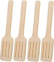 GARIOUANS 4pcs Mini Wooden Spatula for Pretend Play Kitchen Utensils Realistic Design for Imaginative Cooking for Young Chefs