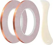 6mm Backed Copper Foil Tape for Stained Glass (2Roll) Easy Install Easy to Use