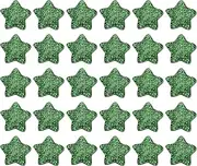 uxcell 30 Pcs Flat Back Resin Charms, Glitter Star Charms Bulk Mini Star Shape Flat Back Beads Embellishments for DIY Crafts Phone Case, Green