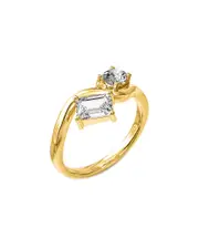 18K Over Silver 1.16 ct. tw. Lab-Grown Diamond Promise Ring