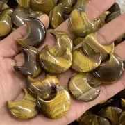 20pc Natural Tiger's eye moon Quartz Crystal Carving Skull Pendant Healing