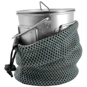 750ml (25.3oz) Titanium Open Flame Compact Ultralight Cup/Pot with Lid, 3.9 in