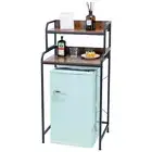 Zvyteay 2-Tier Mini Fridge Shelf Storage Shelf Mini Fridge & Microwave Stand Tab
