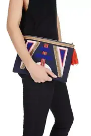 New with tags $220 SASS & BIDE "the back seat" embellished evening womens bag