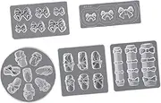KOCKSHION 5pcs Nail Mold Nail Charms Reusable Nail Forms 3D Nail Art Molds Nail Embellishments Hand Decor Nail Tools Nail Art Accessory Pressed Nail Stand Nail Decor Handmade Mold