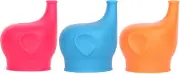 3 Pack Silicone Sippy Cup Lids, Stretches to Cover Kids Cups or Toddler Cups int