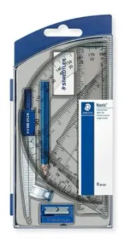 Staedtler (550 60 S8 ST) Plastic Geometry Set With Eight Items - Free Shipping