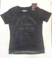 NWT Fast & Furious by Affliction Black Toretto’s Garage Women’s T Shirt M Medium