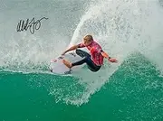 Mick Fanning Surfing Surfer Signed Autographed A4 210x297mm Photo Poster Wall Art for Living Room