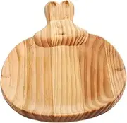 Alipis Multi-use Wood Plate Easter Food Serving Tray Snacks Plate Shape Sturdy Material for Kitchen Utensil