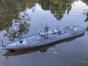27B Upgrade Version of Large Remote Control Warship 2.4G Military Remote Control Model Battleship Cannon Giant Ship Display Ornaments Children Adult Remote Control Toys