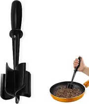 Meat Chopper & Potato Masher: Heat-Resistant Nylon Hamburger Smasher for Non-Sti