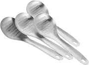 MOLUCKFU 4-Piece Kitchen Tool Set Ginger Garlic Press Vegetable Grater Cheese Chocolate Zester Stainless Steel Spoon Shape Grater