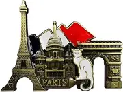 Paris Retro Fridge Magnets - Creative Retro Paris Magnets, Small Fridge Magnets | Creative Portable Magnets in Retro Landscape Shape, Stereo Cartoon, Souvenirs