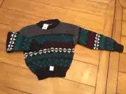 NWT! VINTAGE RETRO 80's HIGH SIERRA NORDIC MOUNTAIN SKI SWEATER BOYS SIZE 4