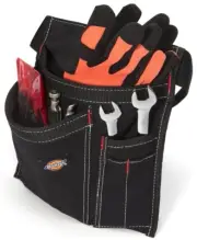Dickies 5-Pocket Single Side Tool Belt Pouch/Work Apron, Durable Canvas