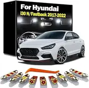 13Pcs LED Interior Trunk License Plate Light Kit, For Hyundai i30 N i30N Fastback 2017-2019 2020 2021 2022 Sun Visor Bulb