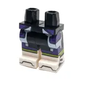 Lego - Minifigure Legs - Black Purple White, Green Skin