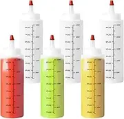 6pcs 250/450ML Sauce Bottle Squeeze Crafts Bottle Condiment Dispenser (250ml 6pcs)