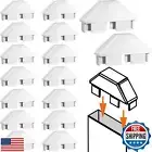 Pelopy 16 Packs Vinyl Picket Fence Caps 7/8" x 3" Vinyl Picket Fence Parts Wh