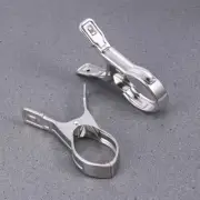 2 PC Beach Towel Holders Beach Chair Clamps Metal Clothespins Laundry Clips