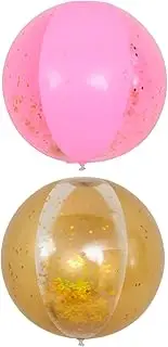 ERINGOGO 1Set Transparent Sequin Inflatable Beach Balls for Pool Parties Fun and Summer Activities Material for Beach and Carnival