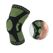 Catzon Professional Sports Knee Brace Fitness Spring Support Silicone Anti-collision Knee-BlackGreen