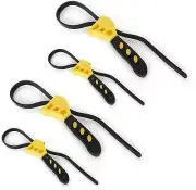 Strap Wrench Set 4 Pieces Oil Filter Strap Wrench for Shower Heads, Jar Opener