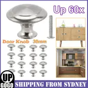 UP 60PCS Stainless Steel Door Knobs Cabinet Handles Cupboard Drawer Kitchen 30MM