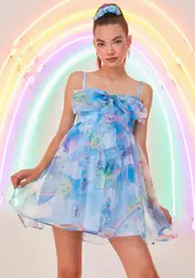 [Dolls Kill x My Little Pony] Rainbow Chaser Organza Babydoll Dress