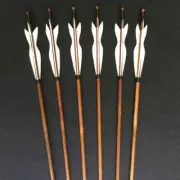 6/12/24pcs 28''-34'' Archery Handmade Bamboo Arrows 5 Inches Turkey Feathers