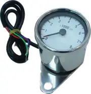Harddrive White Face Mini 8000 RPM Tachometer Gauge for Custom 12V Harley's