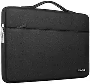 MOSISO 360 Protective Laptop Sleeve Compatible with MacBook Air/Pro, 13-13.3 inch Notebook, Compatible with MacBook Pro 14 inch M3 M2 M1 Chip Max 2023-2021, Polyester Bag with Belt, Black