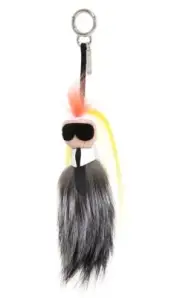 Fendi Mini Karlito Karl Yellow Fur Bag Purse Bag Charm Keychain NEW SOLD OUT!!!