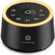 Dreamegg White Noise Machine - D1 Sound Machine for Baby Kid Adult,Noise Machine for Sleeping,Night Light,24 Soothing Sound,Volume Control,Memory Function,Sleep Therapy for Home Nursery Office, Black