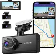 AZDOME 3 Lens Dash Cam 4K/2K/1080P WiFi GPS Camera 24H Parking Mode 128GB eMMC